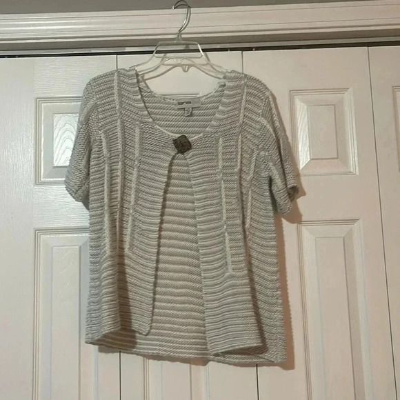 Lana Lee crocheted knit button top - Picture 1 of 6